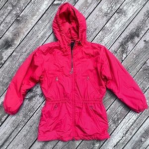BOGNER Ski Jacket Coat SNOW SNOWBOARD Red Cinched HOODED Winter sz 8 USA MADE